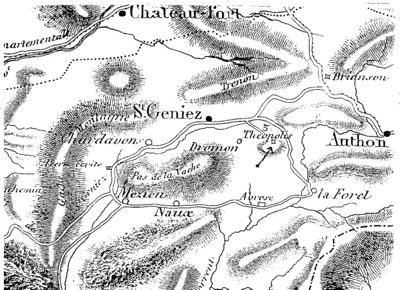 Th�opolis - carte Cassini de 1750