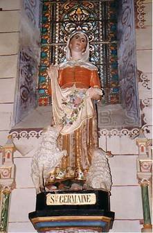 Statue de Sainte Germaine de Pibrac dans l'glise de Rennes-le-Chteau