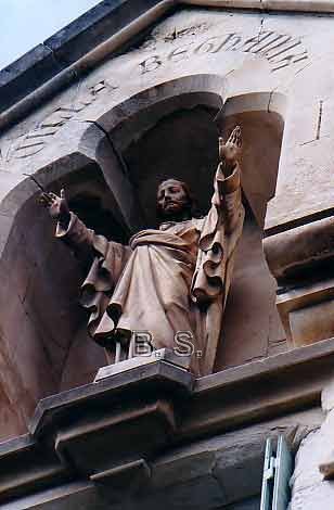 Rennes-le-Chteau, la villa Bthania, statue du Sacr coeur